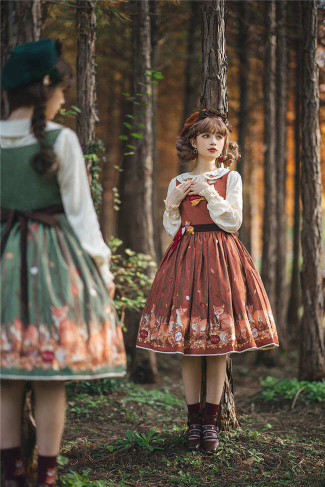 Miss Point ~Little Fox in Woods Daily Wear Lolita Jumper Dress