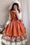 Miss Point ~Little Fox in Woods Cotton Lolita Overall