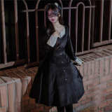 Withpuji The Evening Prayer Gothic Lolita Dress and Fake Collar