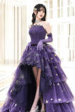 Nikki Love Elegant Purple Star Sea Top and Skirt