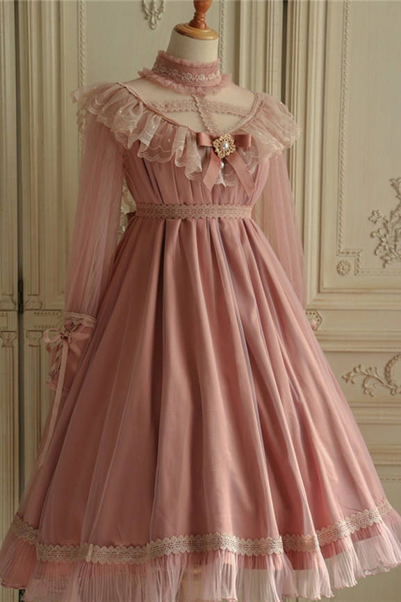 Faeries Daffodil Classic Lolita Dress Corset Pink Black