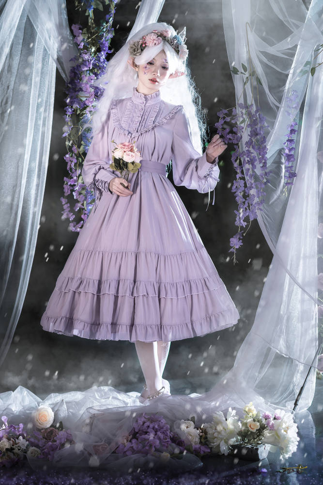 Little Dipper  ~The Princess of Windsor Stand Collar Long Sleeves Lolita OP