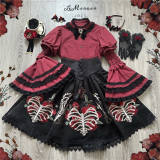 LeMiroir Skeletal Remains Embroidery Lolita JSK/Skirt -Pre-order