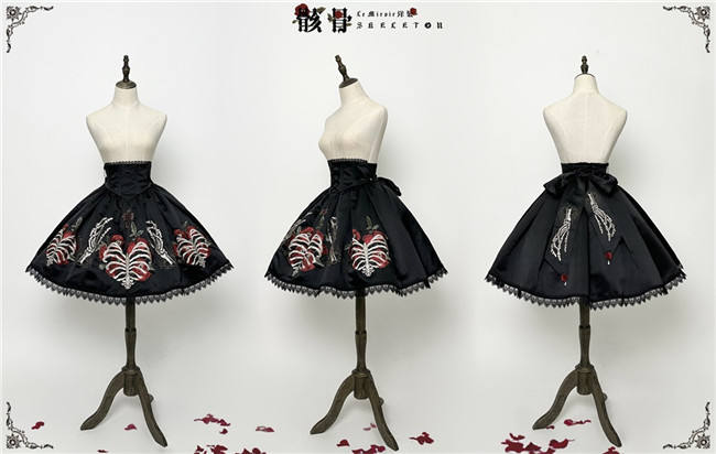 LeMiroir Skeletal Remains Embroidery Lolita JSK/Skirt -Pre-order