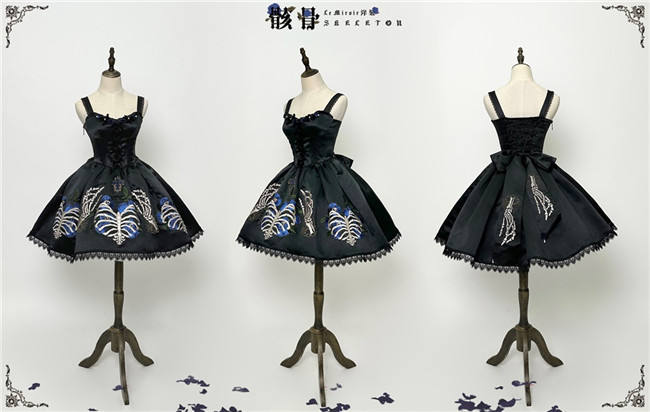 LeMiroir Skeletal Remains Embroidery Lolita JSK/Skirt -Pre-order