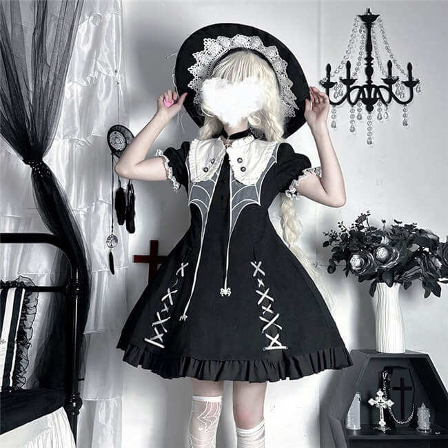 Spider Witch Gothic Lolita Dress and Set-in Sleeves