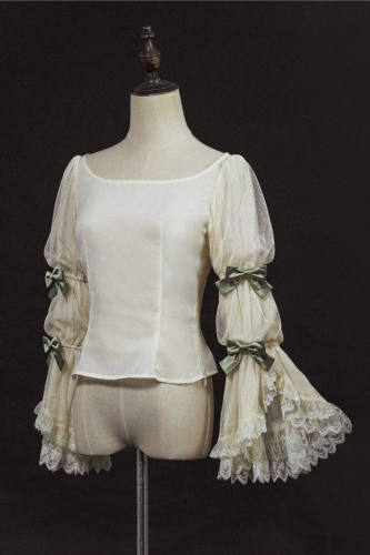 Embroidered Lily of the Valley Lolita Blouse and Accessories