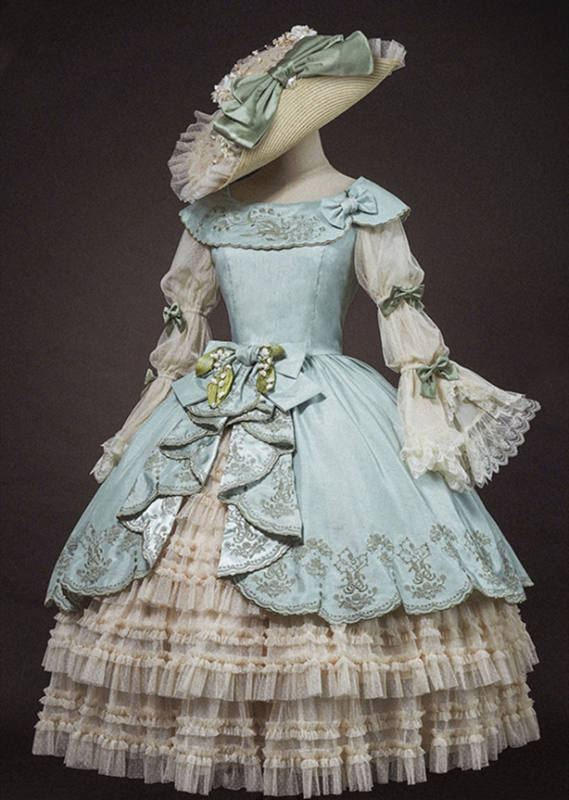 Embroidered Lily of the Valley Elegant Classic Lolita Dress