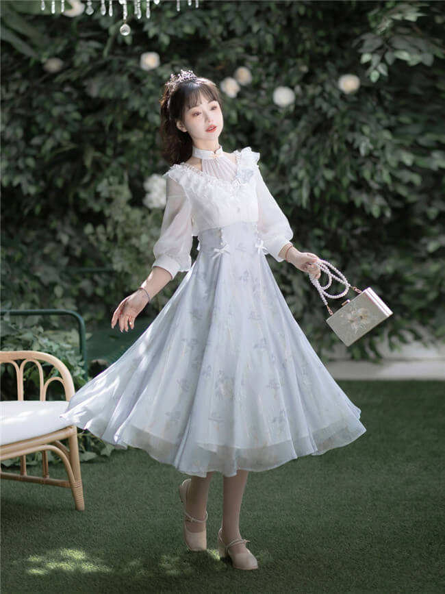 Iris Dream Elegant Qi Lolita Dress One Pieces