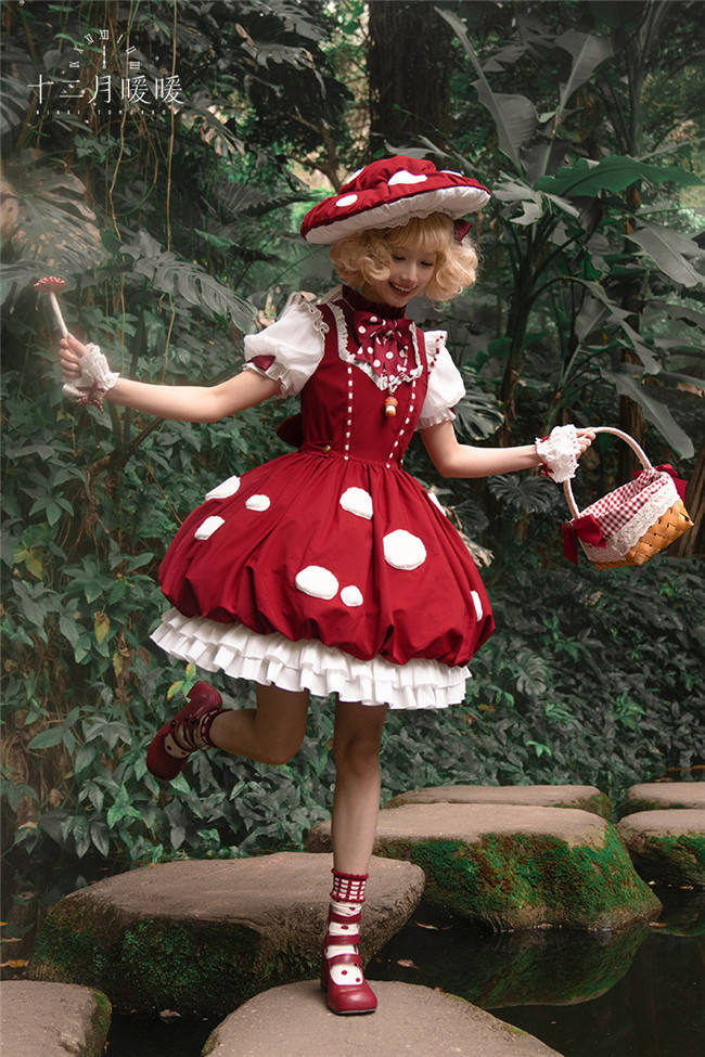 red mushroom dress Mushroom Surcoat Dress: Elven Renaissance Fair Costume