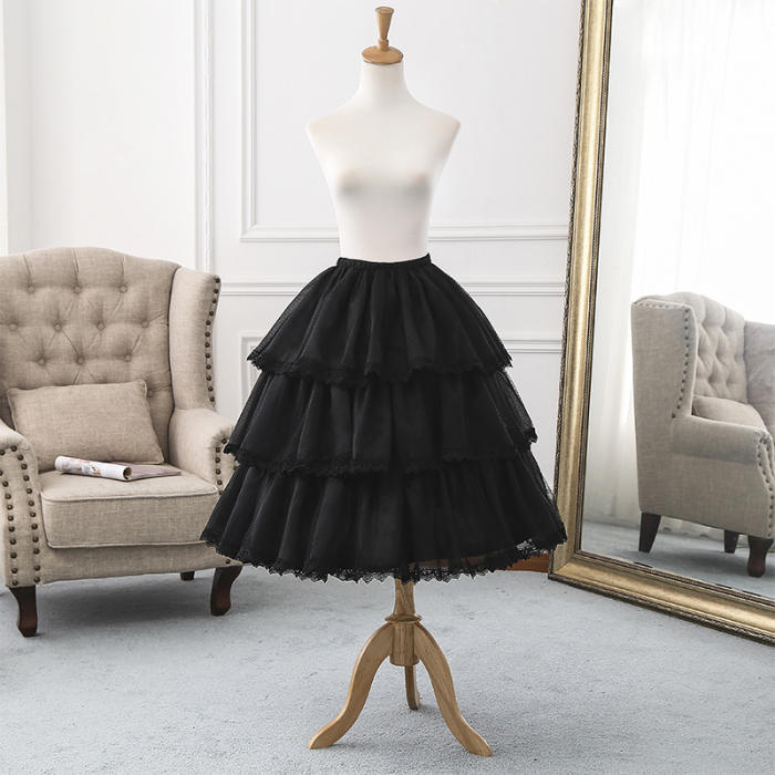 50-70cm Super Flexible Fishbone Lolita Petticoat Shape and Length Adjustable