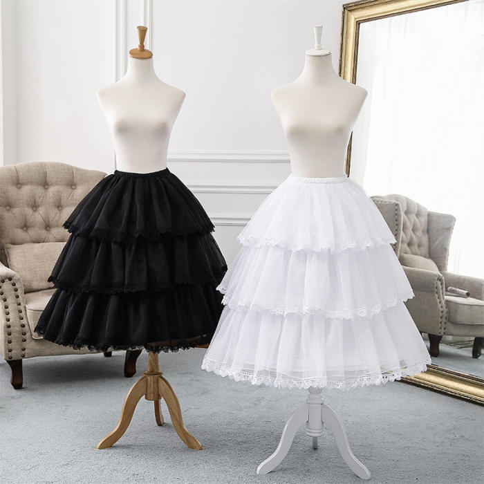50-70cm Super Flexible Fishbone Lolita Petticoat Shape and Length Adjustable