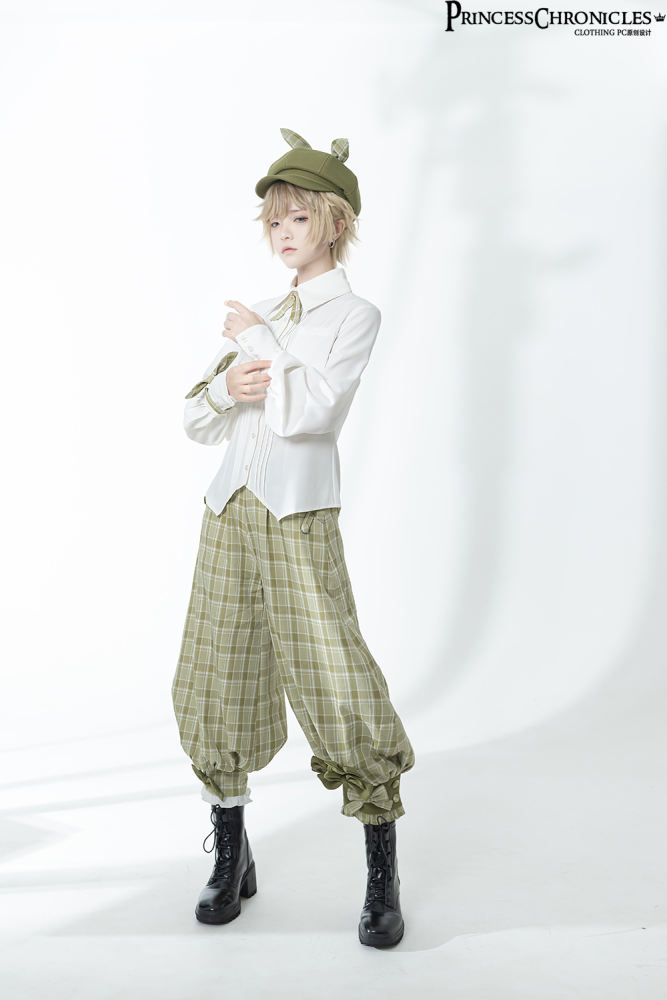 The Secret Morning Post Vest, Pants, Blouse and Hat - Matcha Ouji Fashion