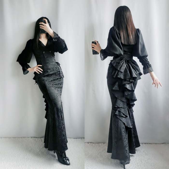 Surface Spell ~Nyx Gothic Lolita Fishtail Skirt Mermaid Style