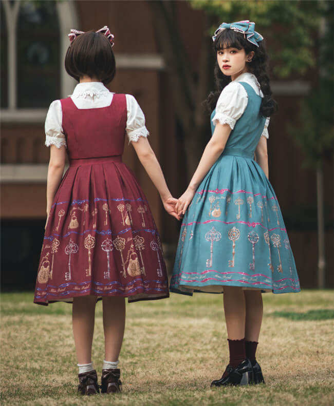 Miss Point Antique Key Classic Lolita Jumper Dress
