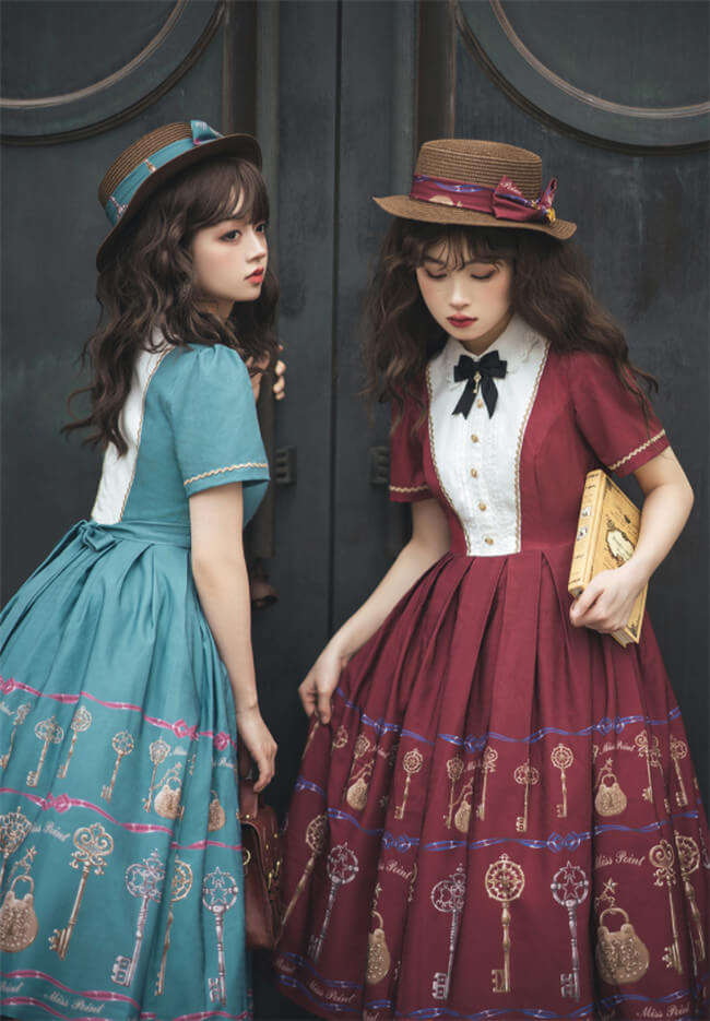Miss Point Antique Key Classic Lolita OP Dress