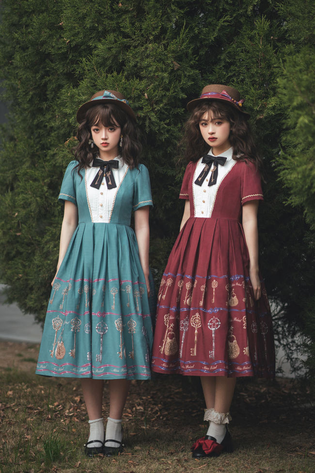 Miss Point Antique Key Classic Lolita OP Dress
