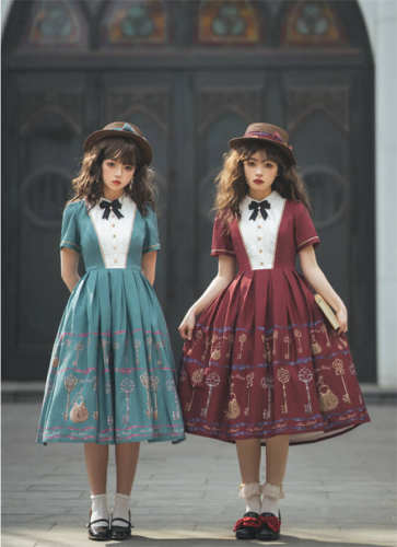 Miss Point Antique Key Classic Lolita OP Dress