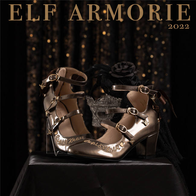 ElfArmorie Cupid's Heart Sweet PU Lolita Heel Shoes