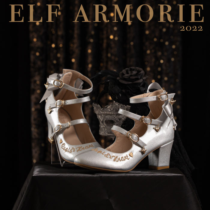 ElfArmorie Cupid's Heart Sweet PU Lolita Heel Shoes