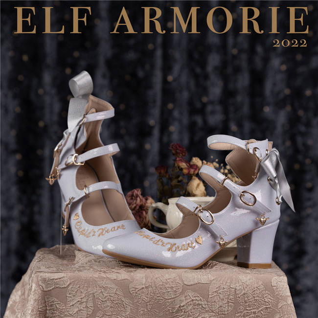 ElfArmorie Cupid's Heart Sweet PU Lolita Heel Shoes