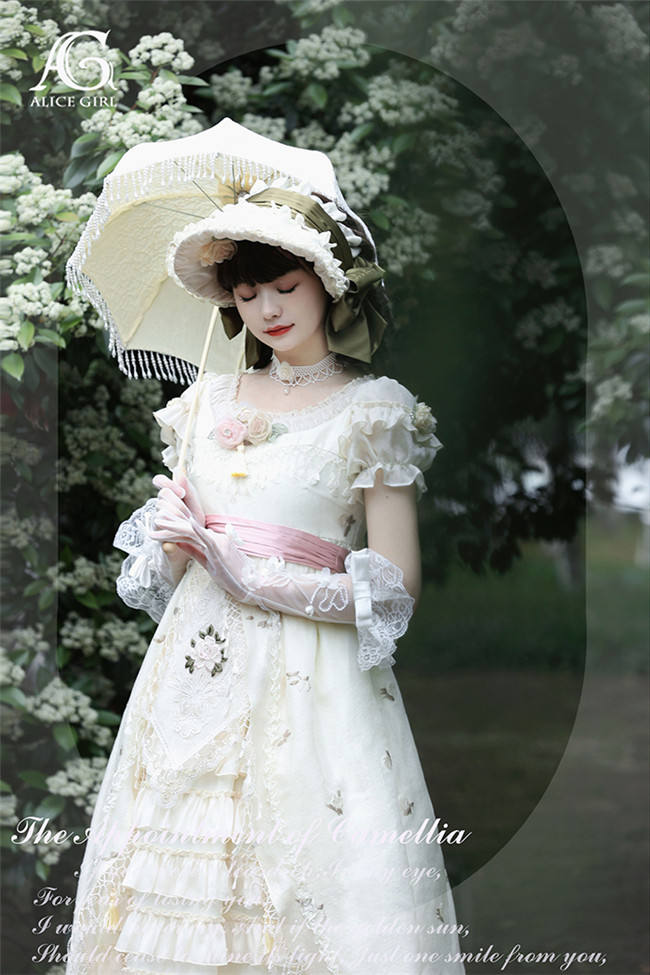 Alice Girl the Appointment Camellia Empire Lolita Dress- My Lolita Dress