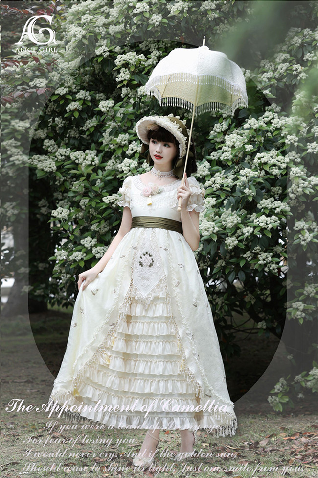 Alice Girl the Appointment Camellia Empire Lolita Dress- My Lolita Dress