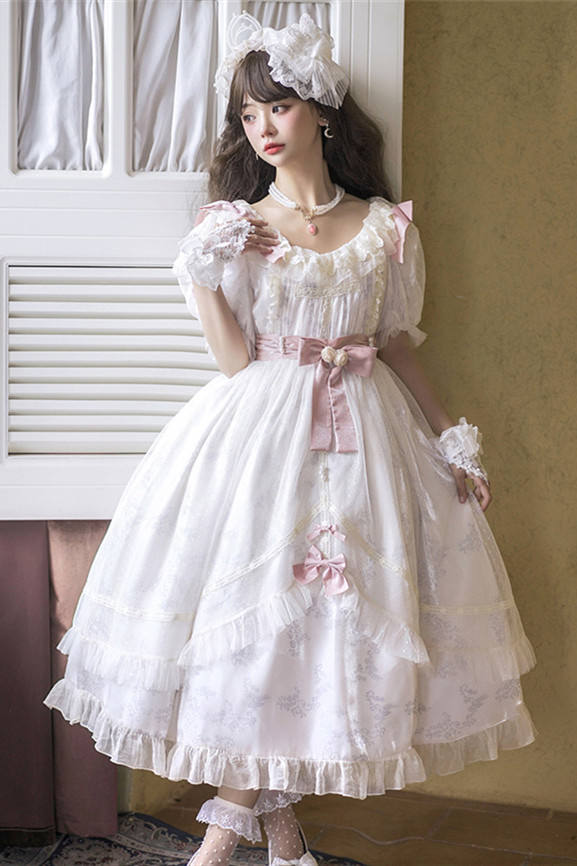 Annie Parcel Rose Elegant Classic Lolita Dress