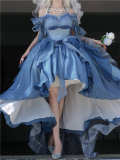Blue Flower Wedding Dress Classic Lolita Dress Set