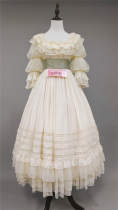 Farewell Rococo Black and Beige Lolita Dress