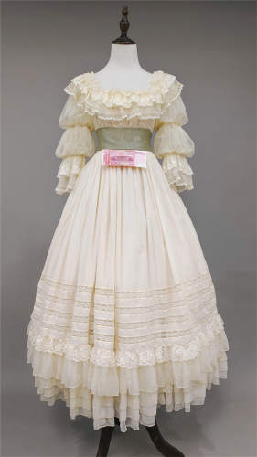 Farewell Rococo Black and Beige Lolita Dress