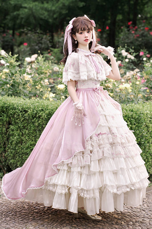 Withpuji Letter and Poetry & Nan Ke Classic Lolita Dress and Overskirt