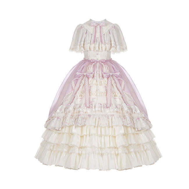 Withpuji Letter and Poetry & Nan Ke Classic Lolita Dress and Overskirt
