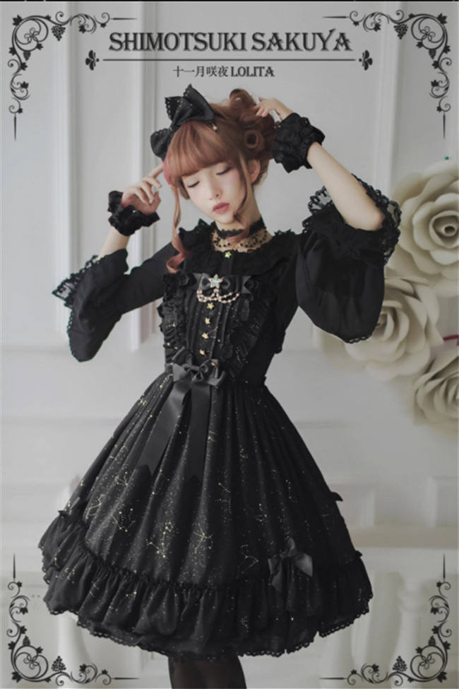 The Whisper of Stars~ Gold Stamping Constellation Lolita Normal JSK