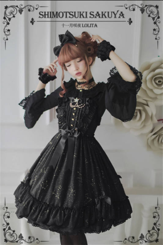 The Whisper of Stars~ Gold Stamping Constellation Lolita Normal JSK