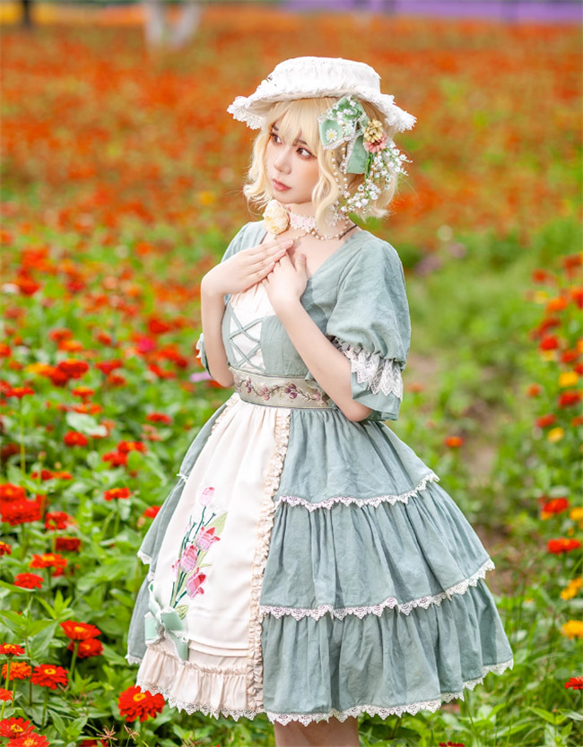 Infanta Tulip Classic Lolita Dress- Dresses and JSKs
