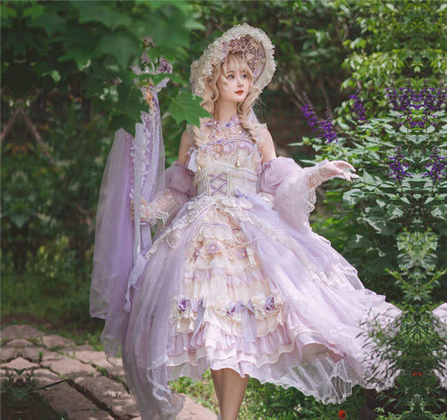 Cat Fairy The Gift Box in the Spring Hime Lolita Dress and Sleeves