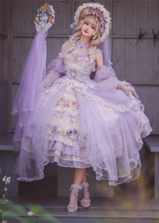 Cat Fairy The Gift Box in the Spring Hime Lolita Dress and Sleeves