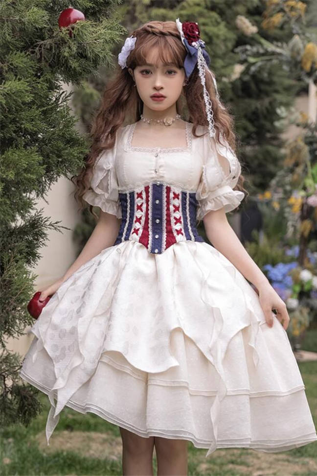 Urtto Wandering Snow White Classic Lolita Dress and Corset