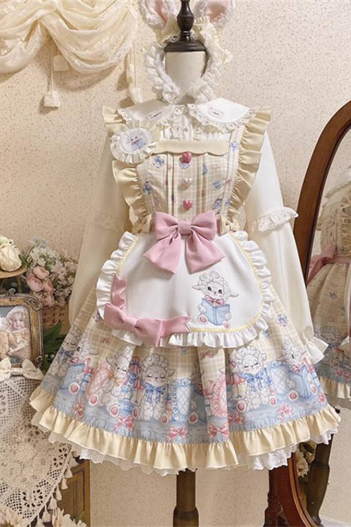 Bedtime Story Sweet Lolita Dress, Apron and Blouse
