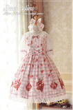 Dear Celine ~ Strawberry Ice Cream~ Fake Two Pieces Lolita OP -Ready Made