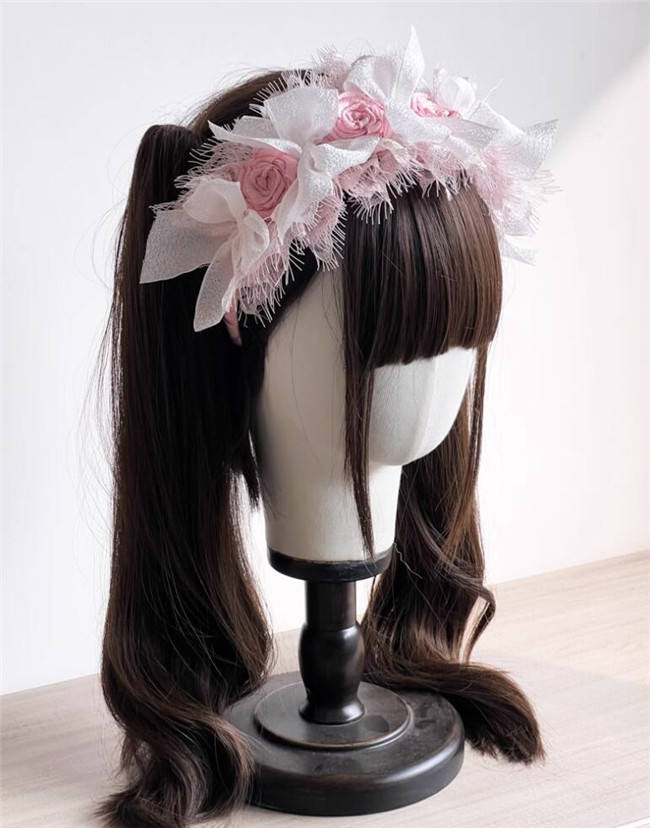 Eyelash Lace Roses Lolita Headband