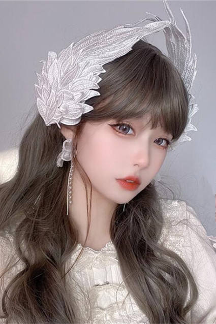 Angle Wings Feather Embroidery Lolita Hairclip