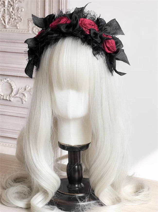 Eyelash Lace Roses Lolita Headband