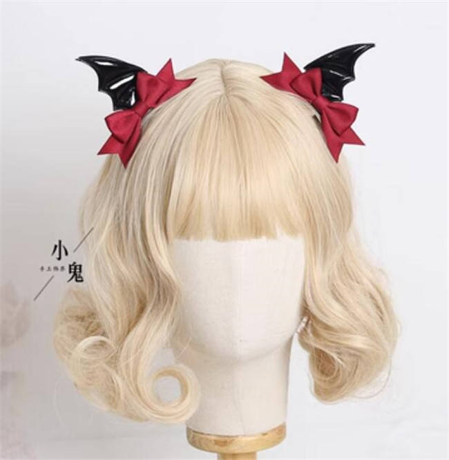 Black Wings Bat Hairclip Halloween Lolita Headdress