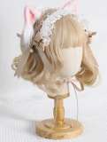 Apricot Headband with Pink Ears