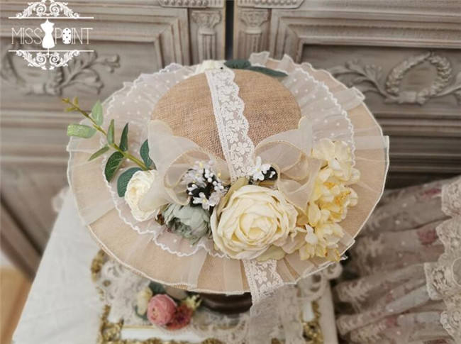 Miss Point ~The Beauty of Spring Retro Edward Lolita Hat -Pre-order