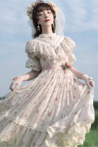 Miss Point ~The Beauty of Spring Flower Wall Lolita OP -Pre-order