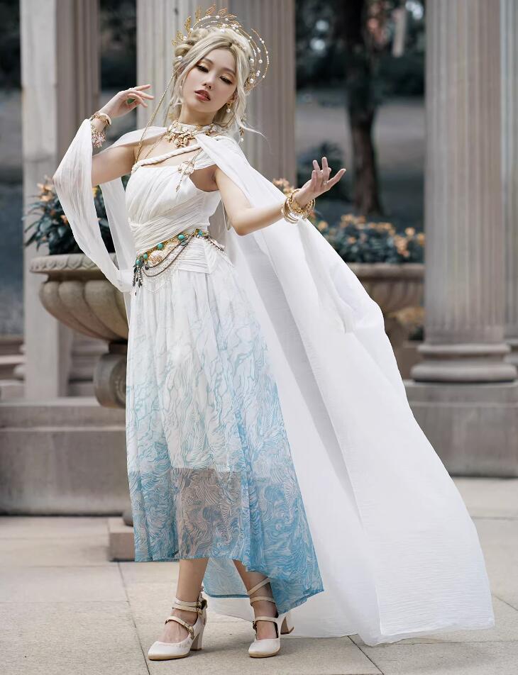 FunCcnio Poseidon Vintage Lolita Jumper Dress- My Lolita Dress