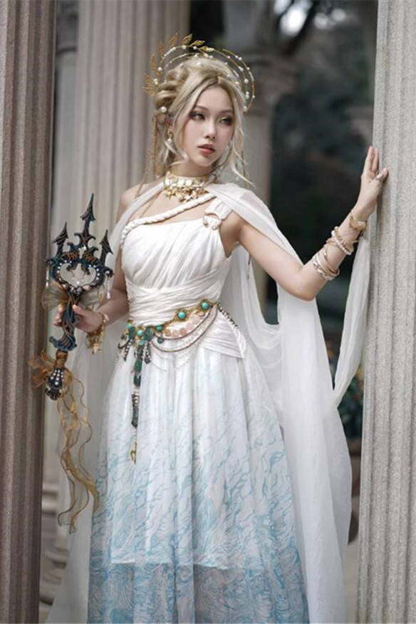 FunCcnio Poseidon Vintage Lolita Jumper Dress